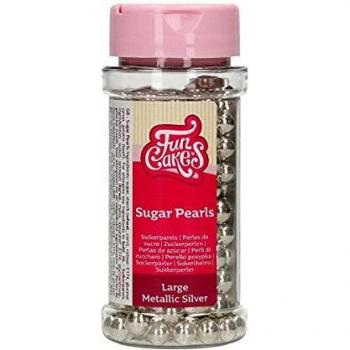Perles de décoration argentées FunCakes 80 g