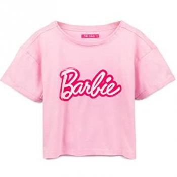 Barbie Pink Cotton Crop Shirt