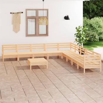 10-teiliges Garten-Lounge-Set aus Kiefer