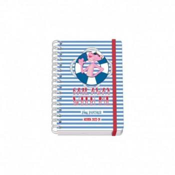 Agenda escolar A5 espiral semana vista pink panther Dohe bilingüe