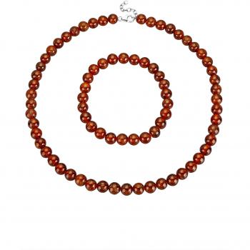 Hessonit‑Granat‑Glitzer‑Set – Damen, 2‑teilig, von KLiNGEL
