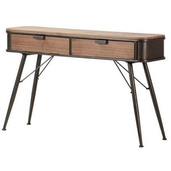 Muebles Adda Home: Consola Metálica Marrón y Negro 120x34x74 cm