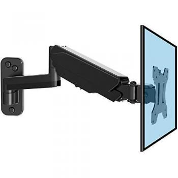 Support murale HUANUO écran PC 17‑32 pouces, bras extensible à gaz, VESA 75/100, 8 kg