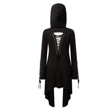 Chaqueta de Encaje para Festival con Capucha