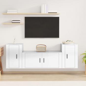 Conjunto de Móveis de TV Brancos