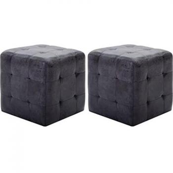 Bedroom Night Stash Units – Gray, 30x30x30cm, Artificial Leather