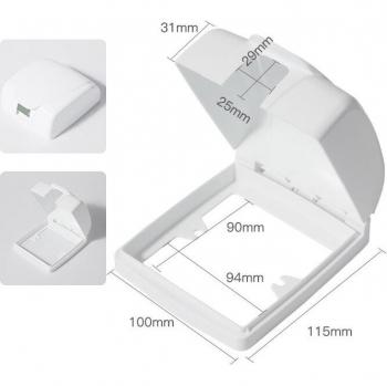 Universal waterproof wall socket cover for kitchen and bathroom