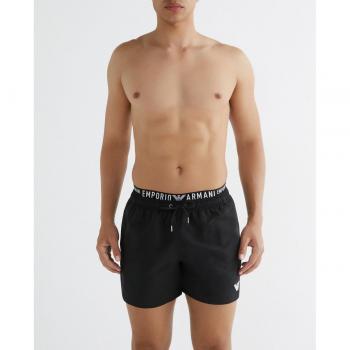 Short à double ceinture Emporio Armani pour hommes noir