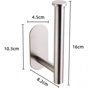 Self-Adhesive Matte Black Toilet Paper Dispenser
