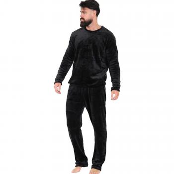 Pyjamas pour garçons A2Z 4 Kids noir M avec col crew et tissu moelleux