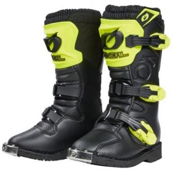 Bottes de motocross O'Neal Rider Neon Jaune pour enfants, Taille 35