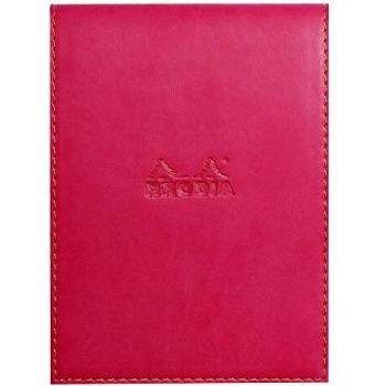 Bloc Rhodia N°13, 115 x 158 mm, rayado en color frambuesa