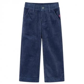 Pantaloni da Bambino in Velluto Blu Marino 128
