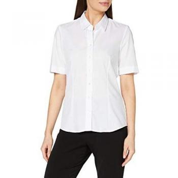 Camicia di Seta Bianca Schwarze Rose SEIDENSTICKER