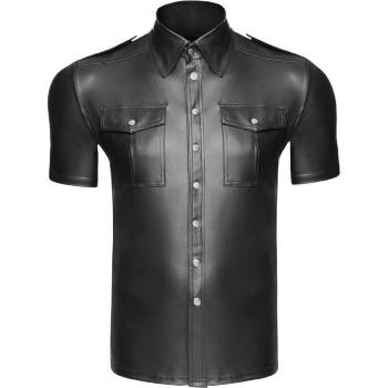 Herren Kostüm T-Shirt aus Kunstleder