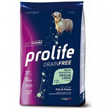 Prolife Grainfree Adult Sensitive Medium Large Pesce e Patate kg 2,5