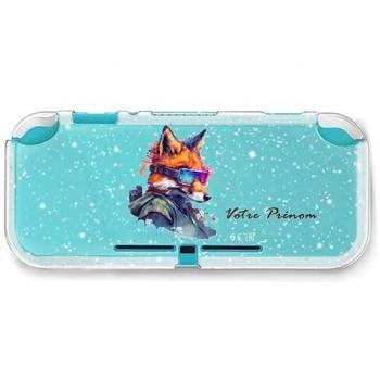 Coque Switch Lite Paillettes Renard Style Militaire