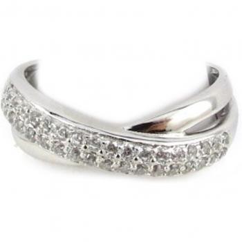 Witte zilveren ring 'Sissi'