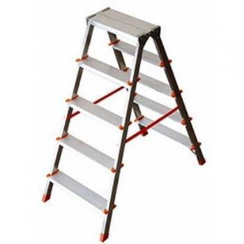 FACAL SGABELLO ALLUMINIO FILO GRADINI 5+5 KG DOPPIA SALITA EN131