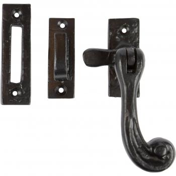 45mm x 100mm Black Rustic Right Handed Window Fastener