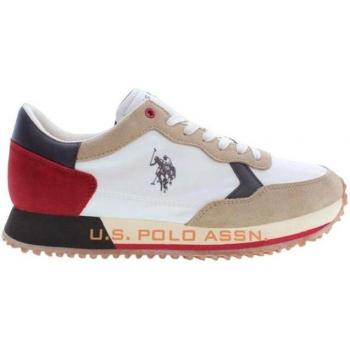 Polo U.S. Cleef001A-CUO-RED 01 – Herren Sportsneaker in Weiß, Mehrfarbiges Muster
