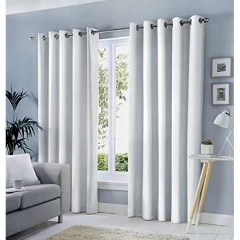 Sorbonne Cotton Light‑Filtering Plain Dyed Eyelet Curtain Set