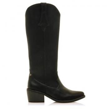 Botas Femininas MTNG Mustang 59584 Negras Estilo Cowboy