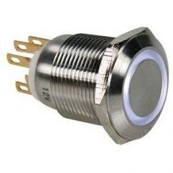 Bouton poussoir en acier inoxydable SPDT 1NO 1NC