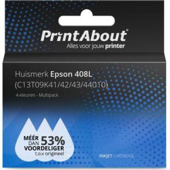 PrintAbout Hohe Kapazität Druckerpatrone kompatibel mit Epson 408L (C13T09K41/42/43/44010)