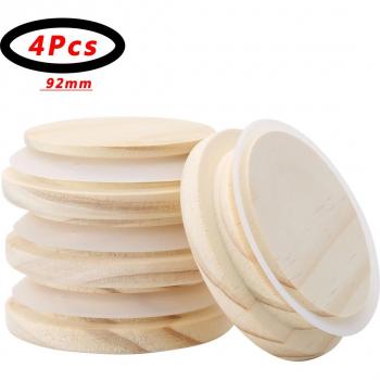 Kit de couvercles en bois pour tasses en verre
