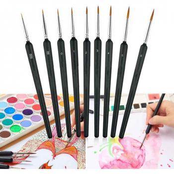 Kit de Pinceles de Dibujo con Manijas de Madera