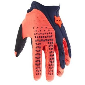 Gants de motocross FOX Pawtector Bleu Marine-Orange Taille L