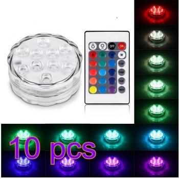 Lumière sous-marine à LED 10 couleurs pour décoration aquatique