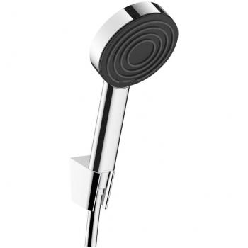 Hansgrohe Pulsify S Ensemble de douche avec douchette 1 jet, support de douchette et flexible de douche 1250 mm, chromé 24301000