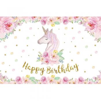 Décor Licorne Surprise – Fond de Photo Baby Shower