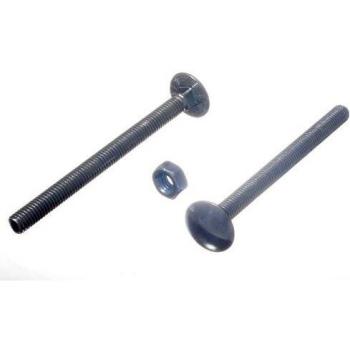 M6 75MM Fully Threaded Square Coach Bolt with Nuts BZP (pack of 50)