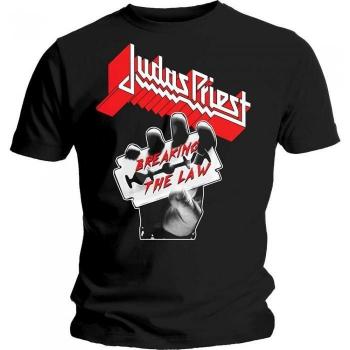 Breaking The Law – Unisex‑Baumwoll‑T-Shirt in Schwarz (Judas Priest)