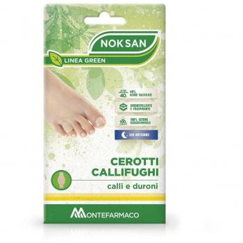 Noksan Green Cerotti Callifughi Uso Notturno Per Calli e Duroni 9 Pezzi
