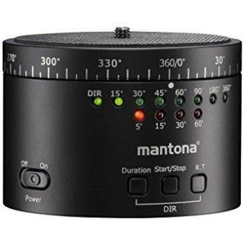 Mantona TimeLapse 360° Stativkopf Rev. 2 – Schwarz, Panorama & Intervall