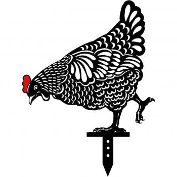 Backyard Chicken Garden Stake
