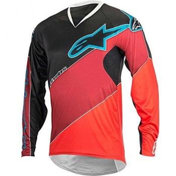 Vector L/S Black & Red Alpinestars Jersey, Größe XL