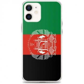 IPhone 12 Mini Protective Case – Afghan Flag, Vibrant Colors, Slim Fit