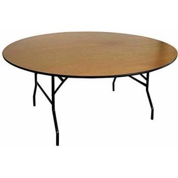 Table en bois pliante ronde