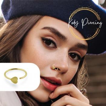 Piercing de Calidad Corazón en Oro 14k