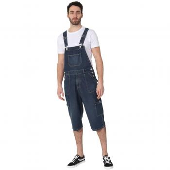 Blake Cargo Midwash Denim Bib Overalls