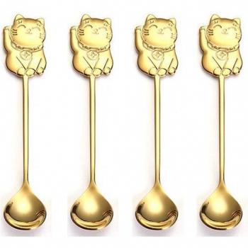 Lucky Cat Dessert Spoon Set