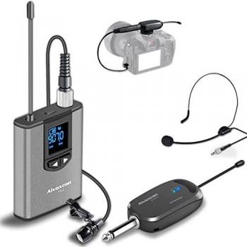 Wireless Headset Lavalier Microphone System Wireless Lapel Mic Best for