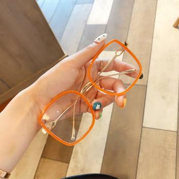 Lunettes surdimensionnées vertes et oranges pour femmes