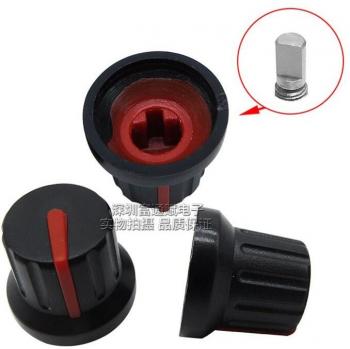 10 piezas de potenciómetros de volumen con fondo negro y rojo