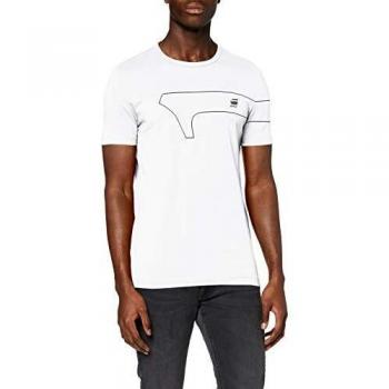 G-STAR RAW T-shirt Homme One, Slim Fit, Blanc, XL